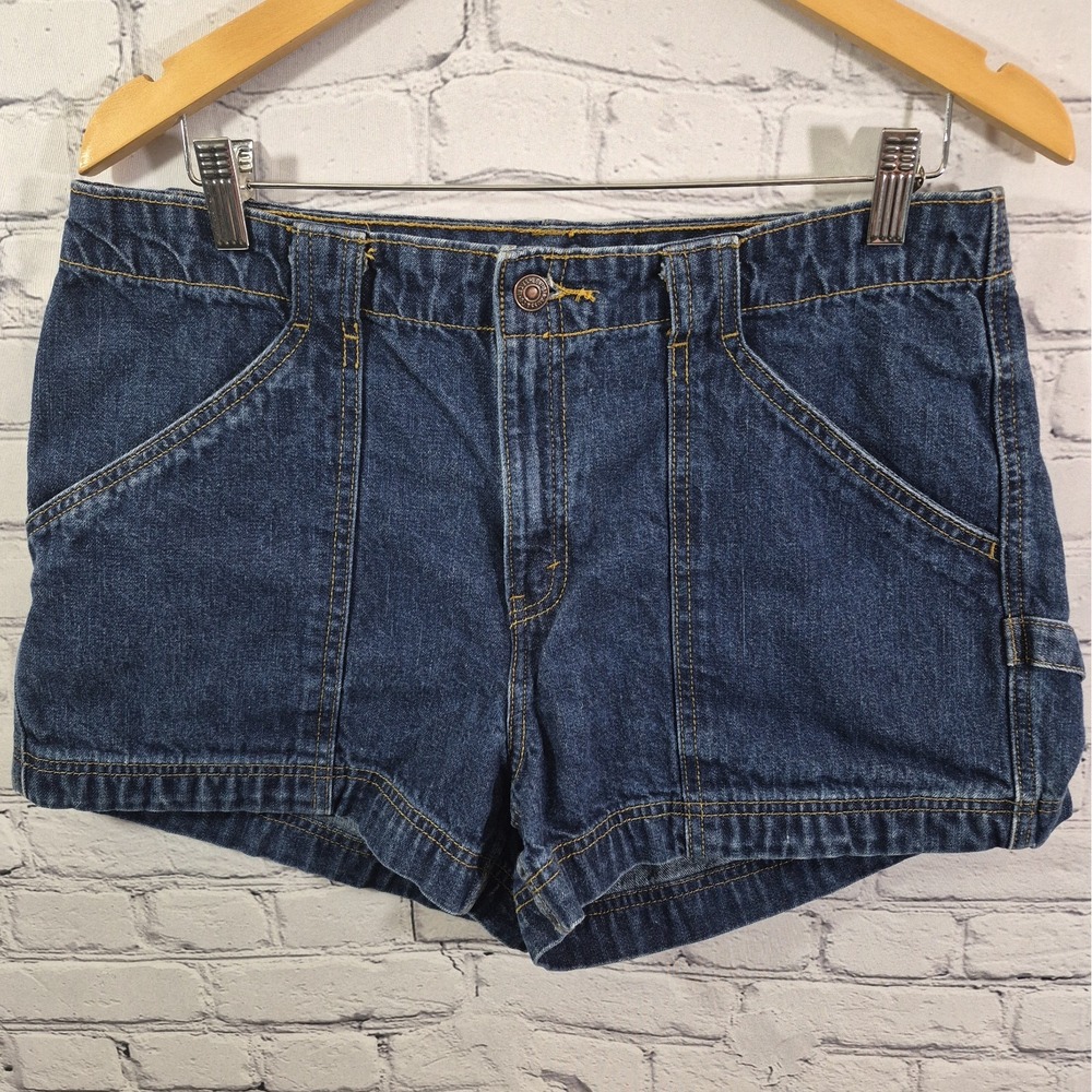 Women's Vintage 90s Levi's Carpenter Shorts Blue Denim Sz 13 JR Y2K